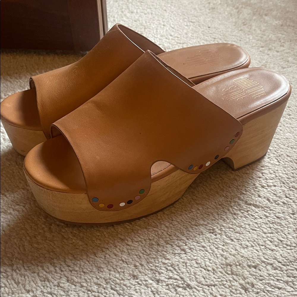 Charlotte Stone Tan Platform Sandals